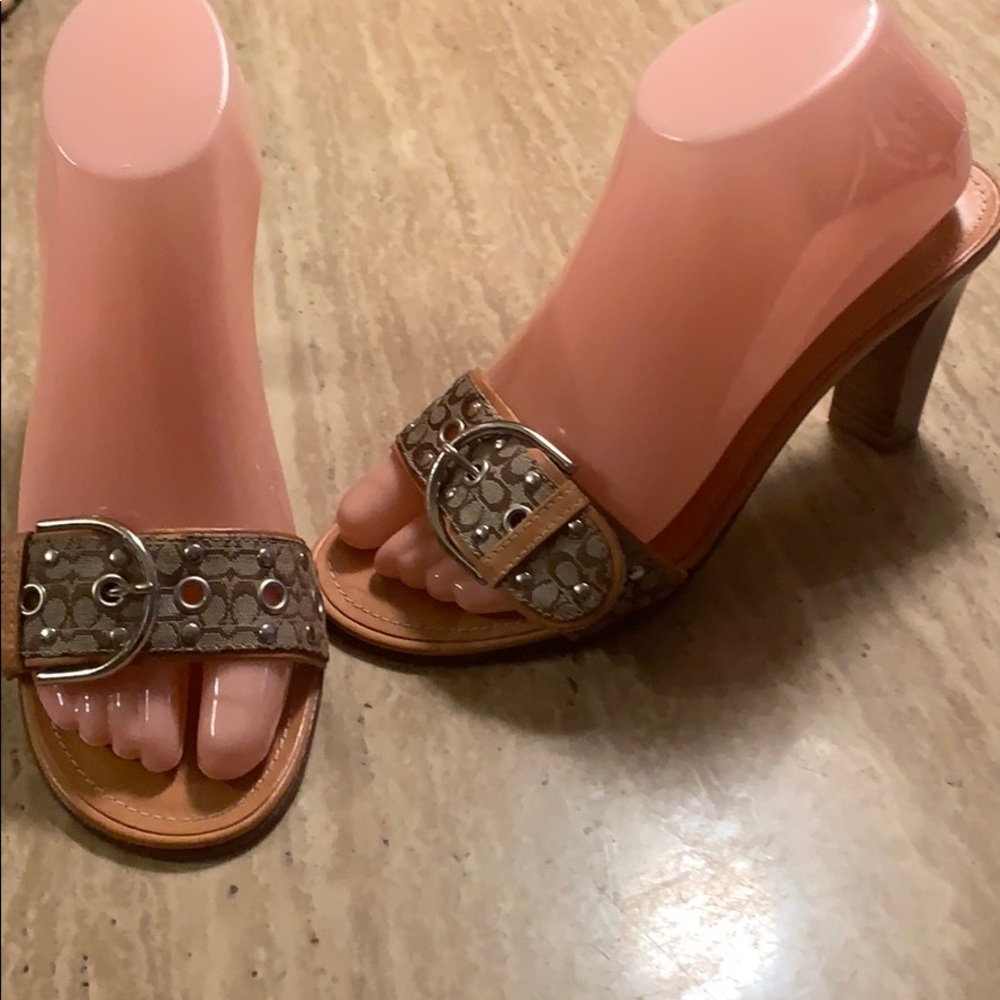 Coach Kitten Heeled Slides